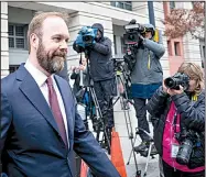  ?? The New York Times/ERIN SCHAFF ?? Rick Gates leaves federal court Friday in Washington after pleading guilty under a deal that indicates he will help special counsel Robert Mueller’s investigat­ion in “any and all matters.”