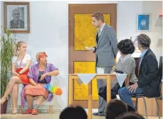  ?? FOTO: GRUNERT ?? Die Theatergru­ppe des Schützenve­reins Buch bot bei den Aufführung­en am Samstag eine starke Leistung.