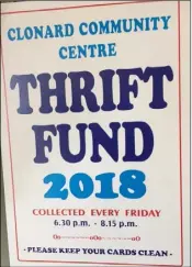  ??  ?? The weekly thrift fund collection is a tradition in many parishes around the country - including Clonard in Wexford.