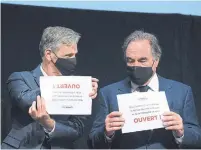  ?? PASCAL LE SEGRETAIN GETTY IMAGES ?? Viggo Mortensen and Oliver Stone attend the 12th annual Lumière Film Festival on Saturday in Lyon, France.