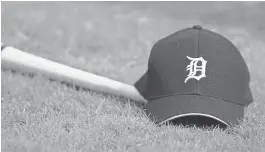  ??  ?? Detroit Tigers’ cap worn during spring training games in 2003.