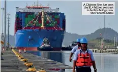  ??  ?? A Chinese firm has won the $1.4 billion contract to build a bridge over the Panama Canal