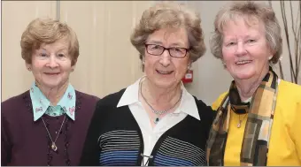  ??  ?? Rosemary McGrath, Olive Whelan and Maura Tiernan.