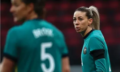  ?? Photograph: Dean Mouhtaropo­ulos/Getty Images ?? Alanna Kennedy during the Matildas’ recent 5-0 defeat to the Netherland­s. Australia have been drawn with the US, Sweden and New Zealand at this year’s Olympics.