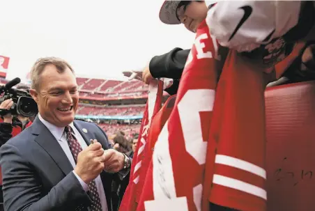  ?? Santiago Mejia / The Chronicle ?? Niners general manager John Lynch has a chance to be elected to the Pro Football Hall of Fame prior to the Super Bowl.