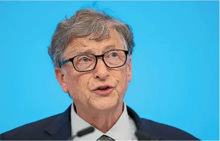  ??  ?? Bill Gates warned five years ago a pandemic was humanity’s most
likely threat.