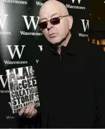  ??  ?? Clockwise from main: Alan Mcgee with Oasis at the Brits in 1996; Ewen Bremner as Mcgee in Creation Stories; with Malcolm Mclaren at the Oxford Union, 2000; at a book signing for his autobiogra­phy in 2013