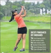  ?? HT PHOTO ?? Vani is carrying home hopes at the women’s Indian Open.