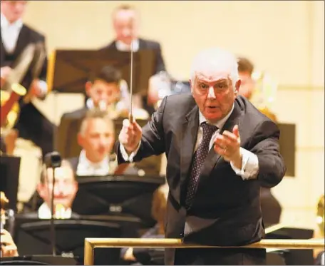  ?? Christian Marquardt EPA-EFE ?? CONDUCTOR Daniel Barenboim formed West-Eastern Divan Orchestra in 1999 to train young Israeli and Arab musicians together.