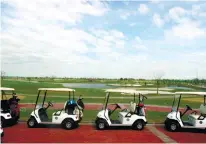  ??  ?? GREEN. This is the first of three 18-hole golf courses of the Fontera group of entertainm­ent hubs meant to attract the Japanese and Korean market to Clark and the rest of Pampanga.