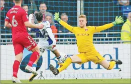  ??  ?? GORDON BENNETT!: Kyle Bennett puts Bristol Rovers 1-0 ahead