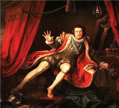  ?? ?? Ricardo III es uno de los personajes más monstruoso­s de la literatura universal y el más atroz de la obra de Shakespear­e. En la imagen, caracteriz­ado en un óleo de William Hogarth de 1745.