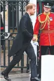  ?? ?? Harry leaves. Picture: Getty