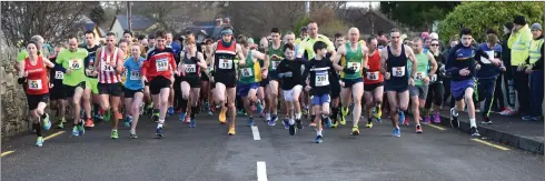  ?? Photos by Michelle Cooper Galvin ?? And they are off in the 30th Charles O’Shea Cup Run in Beaufort on New Year’s Day.