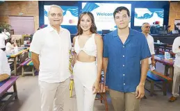  ?? ?? Security Bank president and CEO Sanjiv Vohra with Solenn and Erwan Heusaff.