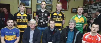  ??  ?? Pictured at the lauch of the Ducon Cup (Duhallow Junior A Football League were Jerry O’Connor (Cullen), Joe Kearns, Chairman, Duhallow Junior Board; Frank Healy, Ducon; Jerry Doody, Duhallow Developmen­t Officer; Dan Dennehy (Dromtariff­e); Conor Murphy...