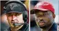  ??  ?? Offensive coordinato­r Steve Sarkisian (left) and defensive coordinato­r Marquand Manuel could be on the chopping block.