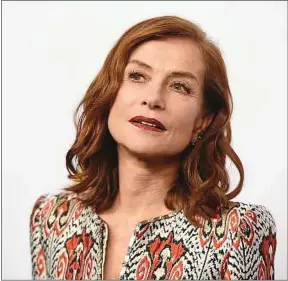  ??  ?? Isabelle Huppert a bien joué le jeu de la campagne pour les Oscars.