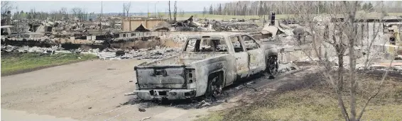  ?? RYAN REMIORZ, THE CANADIAN PRESS ?? As the fire passed through Fort McMurray’s Beacon Hill neighbourh­ood last week, it left massive devastatio­n in its wake.
