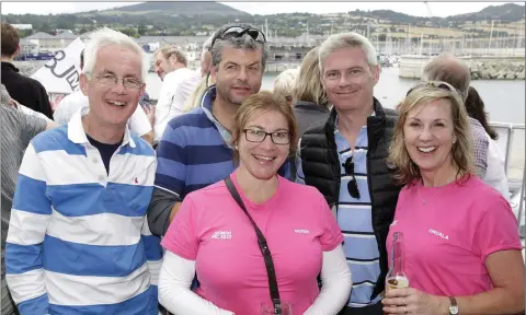  ??  ?? Pictured at the Taste of Greystones event at Greystones Sailing Club were the crew of the Gemini: from left - Ger O’Grady, William O’Reilly , Gavin Marrow; (front) Roisin O’Grady and Finuala Byrne.