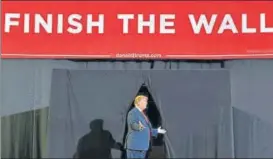  ?? AFP ?? US President Donald Trump arrives for a rally in El Paso, Texas, near the Mexico border.