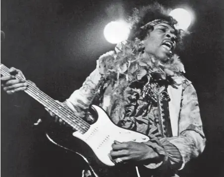  ??  ?? The cry of love: Jimi Hendrix in Monterey Pop, at Center for Contempora­ry Arts