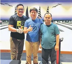  ??  ?? (From left) Sylvester Fabian, Bernard Lai and Jopen Abut of Ultimate Strikers.