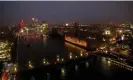  ?? Photograph: Xinhua/Rex/Shuttersto­ck ?? A view of the River Thames at night in London.