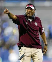  ?? DANNY MOLOSHOK / AP ?? Texas A&M coach Kevin Sumlin is just as upset about Sunday night’s loss as irate Aggies fans and a school regent. “I’m not real happy,” he said.