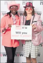  ??  ?? Loughborou­gh MP Nicky Morgan with four-time Olympian and Breast Cancer Now Ambassador, Donna Fraser.