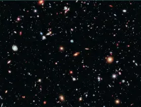  ?? ?? Right: Hubble’s deepfield images reveal some of the oldest galaxies in the universe