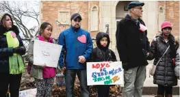  ??  ?? CTU members join teachers, students and parents at Boone Elementary School for a national day of action for unity on Thursday.
| ASHLEE REZIN/ SUN- TIMES