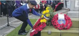  ?? Picture: Chris Davey FM4579144 FM4579031 ?? The Rev Rachel Webbley’s sermon at the Remembranc­e Day service in Whitstable dismayed some of the veterans, including Terry Marsh, above centre, but was later defended by the Ven Stephen Taylor, right