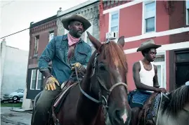  ??  ?? Idris Elba and Caleb Mclaughlin in Concrete Cowboy.