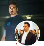  ??  ?? Nel tondo, il sostituto procurator­e Davide Nalin. Sopra, Robert Downey Jr., interprete del supereroe Iron Man