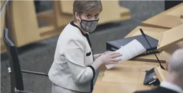  ??  ?? 0 Voters are impressed by Nicola Sturgeon’s handling of the pandemic, the poll found