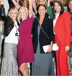  ?? ?? Support: Mariella (second left) with campaigner­s Patsy Kensit, Davina McCall and Lisa Snowdon