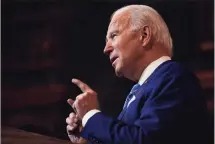  ?? Carolyn Kaster / Associated Press ?? President-elect Joe Biden speaks at The Queen theater on Wednesday in Wilmington, Del.