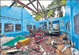  ??  ?? Severe cyclone Nisarga, which made landfall in Alibag on June 3, left a trail of destructio­n in the coastal district of Raigad.