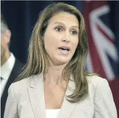  ?? STAN BEHAL / POSTMEDIA NEWS ?? Ontario Attorney-General Caroline Mulroney speaks Thursday at the Ontario legislatur­e in Toronto.