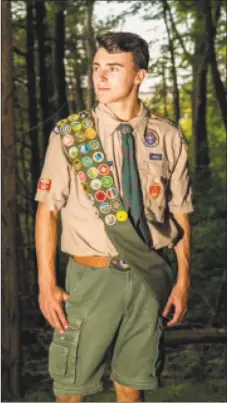  ?? Jennifer Schulten photo ?? Christophe­r “CJ” Sokol of Boy Scout Troop 27 has achieved the rank of Eagle Scout.