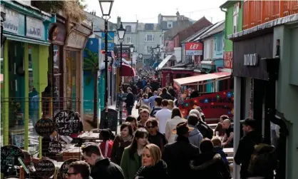  ??  ?? The North Laine area of Brighton is a popular location for Airbnb-style lettings. Photograph: BMD Images/Alamy
