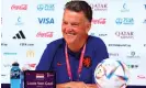  ?? Bumstead/Reuters ?? Louis van Gaal speaks to the media on Friday before the Netherland­s’ meeting with USA on Saturday. Photograph: Gareth