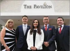  ??  ?? Siobhán Murphy, Kerryman Advertisin­g and Marketing Manager, Tadhg McGillicud­dy, Assistant Manager, Elaine Courtney Sales &amp; Marketing Manager and Pádraig Mc Gillicuddy proprietor of Ballygarry House Hotel and Spa, sponsors of the Kerryman 2018 Business Awards.