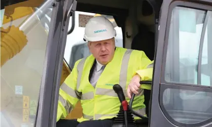  ?? Photograph: WPA/Getty Images ?? Boris Johnson at a constructi­on site in Goole, East Yorkshire, 6 July 2020.