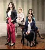  ?? ANDRES MANNER ?? Kyra Kenneda, front left; Mia Matthews, rear left;
Danielle Skraastad, front right, and Rasha Zamamiri, rear right, in ‘When Monica Met Hillary.’