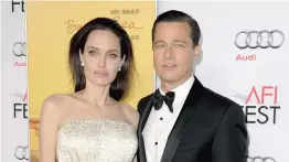  ?? PHOTO D’ARCHIVES ?? Les acteurs Angelina Jolie et Brad Pitt.