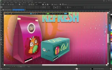  ??  ?? The new perspectiv­e drawing feature in the Coreldraw Graphics Suite 2021.