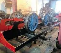  ??  ?? The wheels for the new Blyth fitted at North Bay Railway Engineerin­g Services in Darlington. NBRES