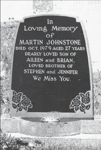  ??  ?? Johnstone’s headstone at Chorley Cemetery.